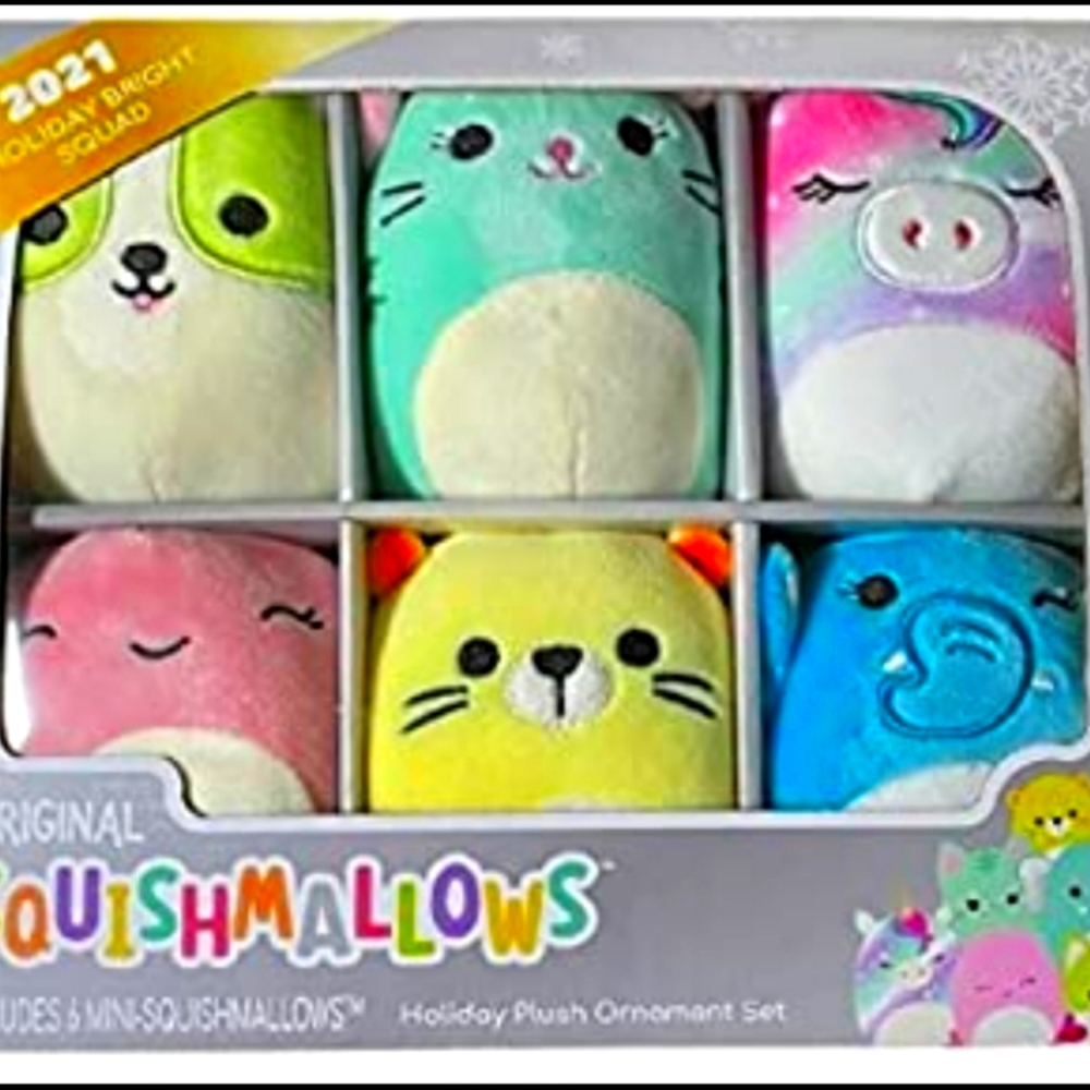 Squishmallows 2021 Holiday Plush Ornament Set (Holiday Bright Squad) [Minis]
